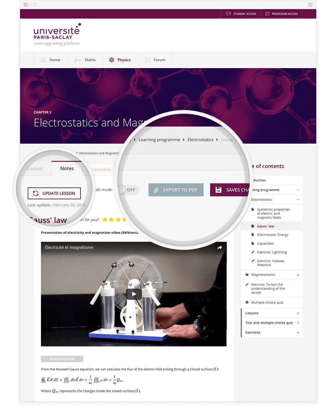 fiche cours étudiant plateforme e-learning