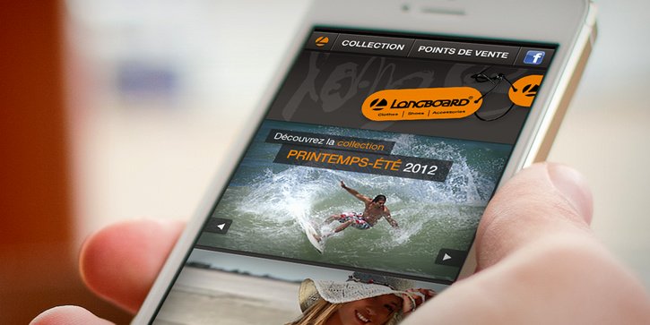 Longboard: Site web mobile